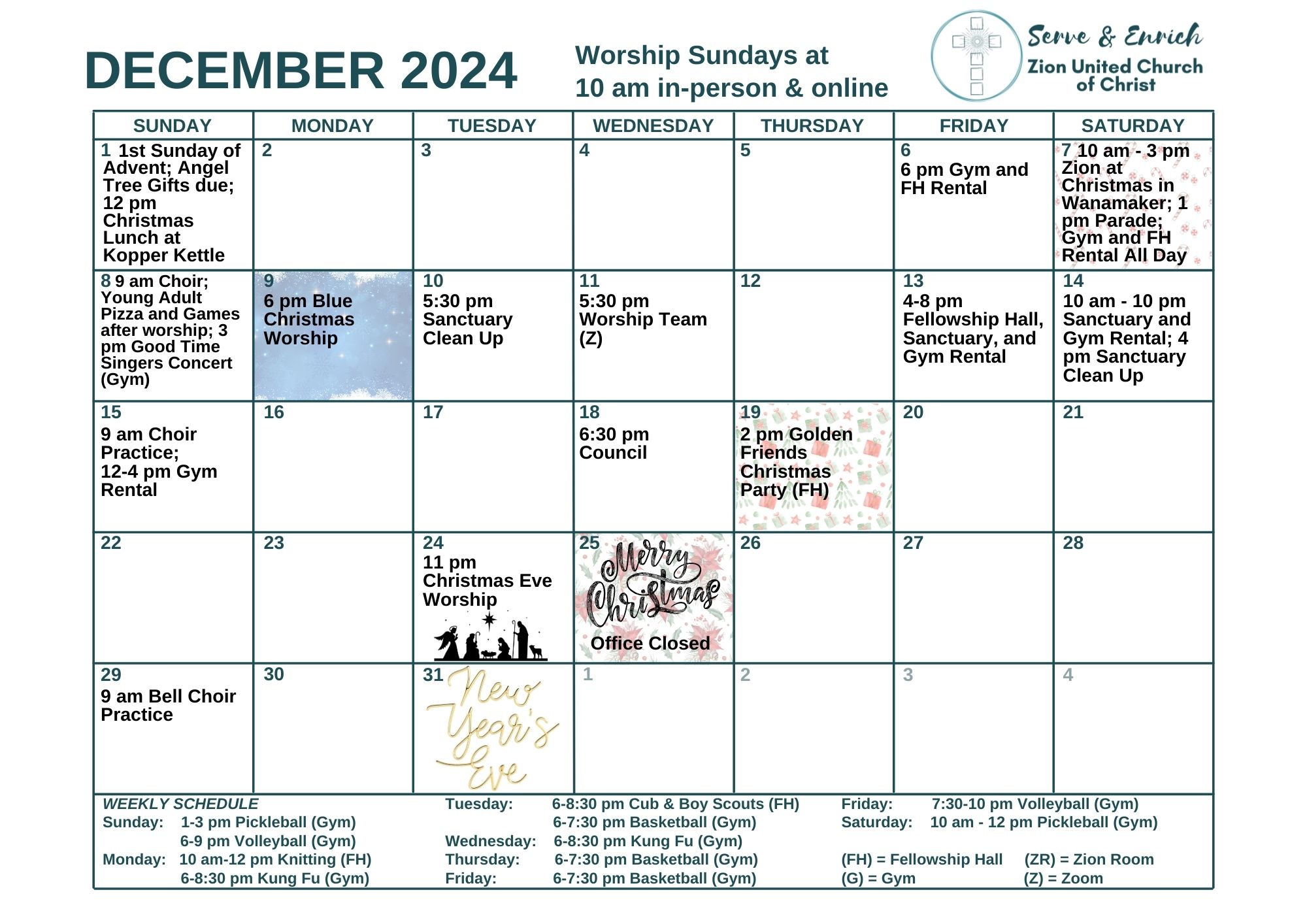 December 2024 Calendar